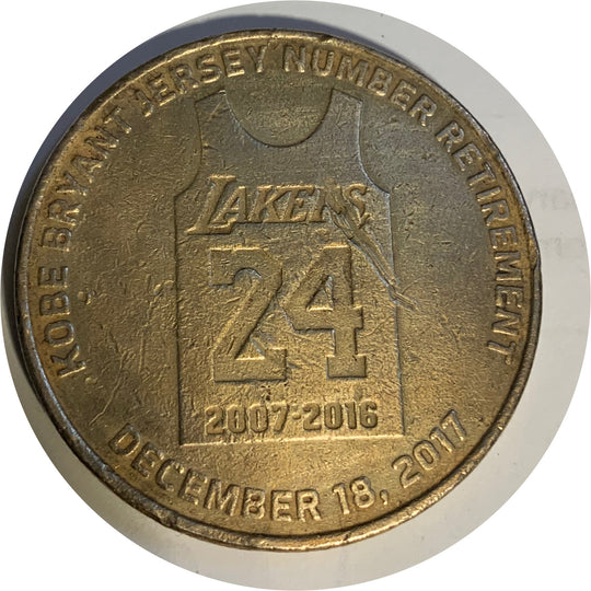 2017 1996-2016 lakers  kobe jersey number retirement coin Limited edition