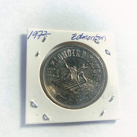 1972 Alberta Edmonton Klondike Days 1 Dollar Token Coin