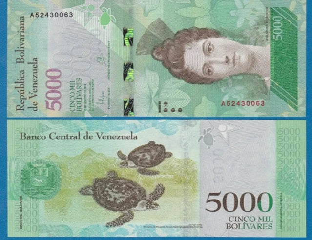 Venezuela 5000 Bolivares P Neu 2016 UNZ