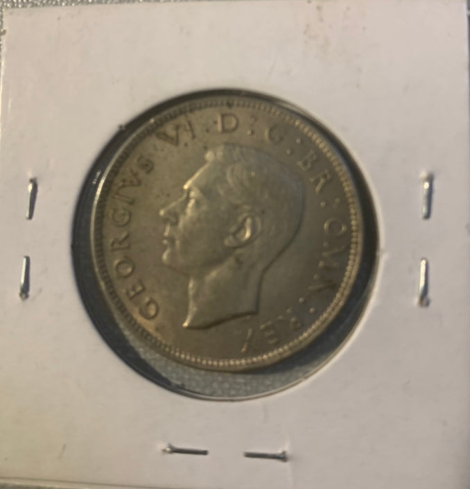 1943 Great Britain 2 Shillings Nice Silver Coin High grade