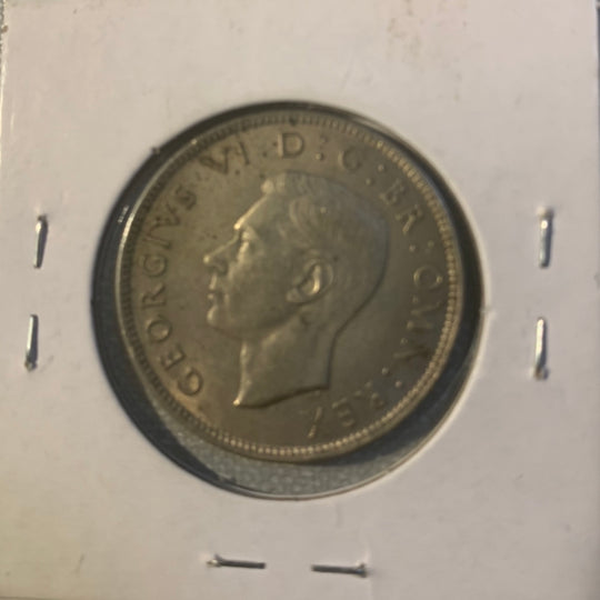 1943 Grande-Bretagne 2 Shillings Belle pièce d'argent de haute qualité