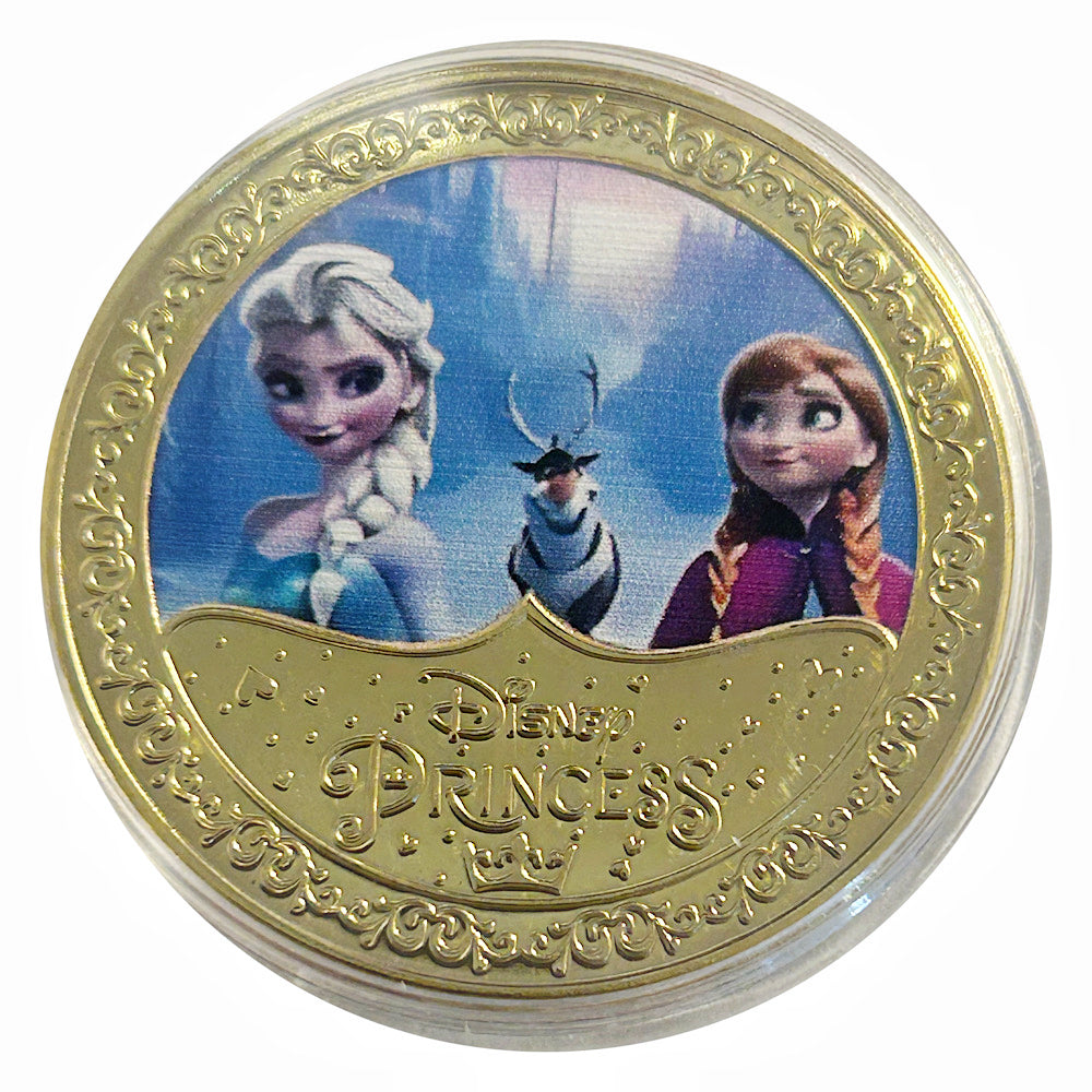 Lucky Craft Colored Coin  Elsa Anna Olaf Medal in Capsule