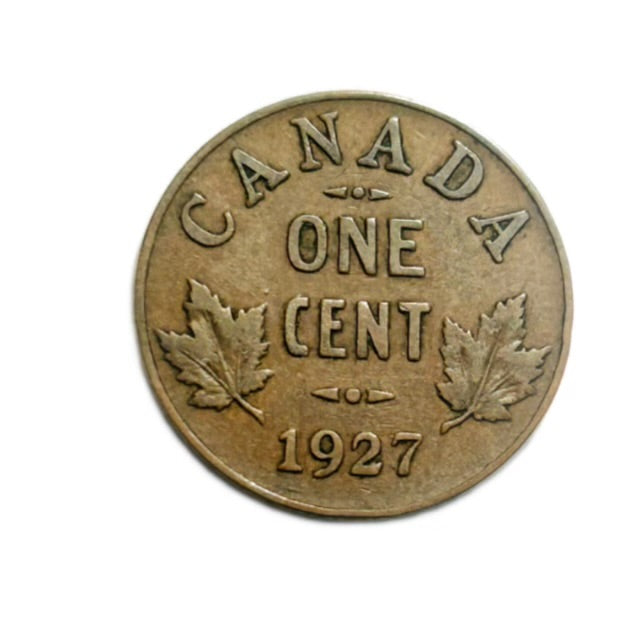 1927 Canada  One Cent Coin Circulated key date VG