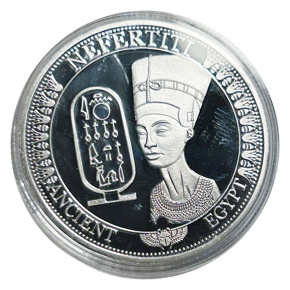 Lucky Coin Nefertiti Egyptian Queen in Plastic Capsule