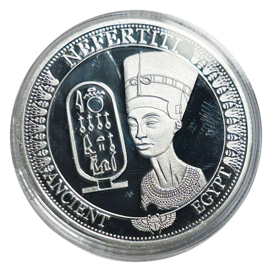 Lucky Coin Nefertiti Egyptian Queen in Plastic Capsule