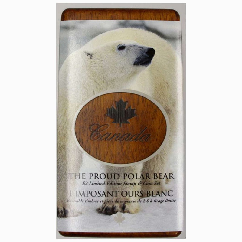 2004 Proud Polar Bear $2 Silver Coin & Stamp Set