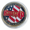 Lucky Craft Colored Coin Semper Fi United States Marines Challenge   in Capsule