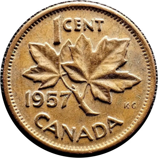 1957 Canada One Cent  VF