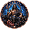 Hades God of the Underworld 1 oz. 3D High Relief Colourized Pure Copper Round