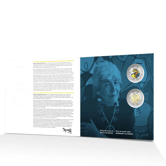 2025 Daphne Odjig $2 Commemorative 2-Coin Set Keepsake Card