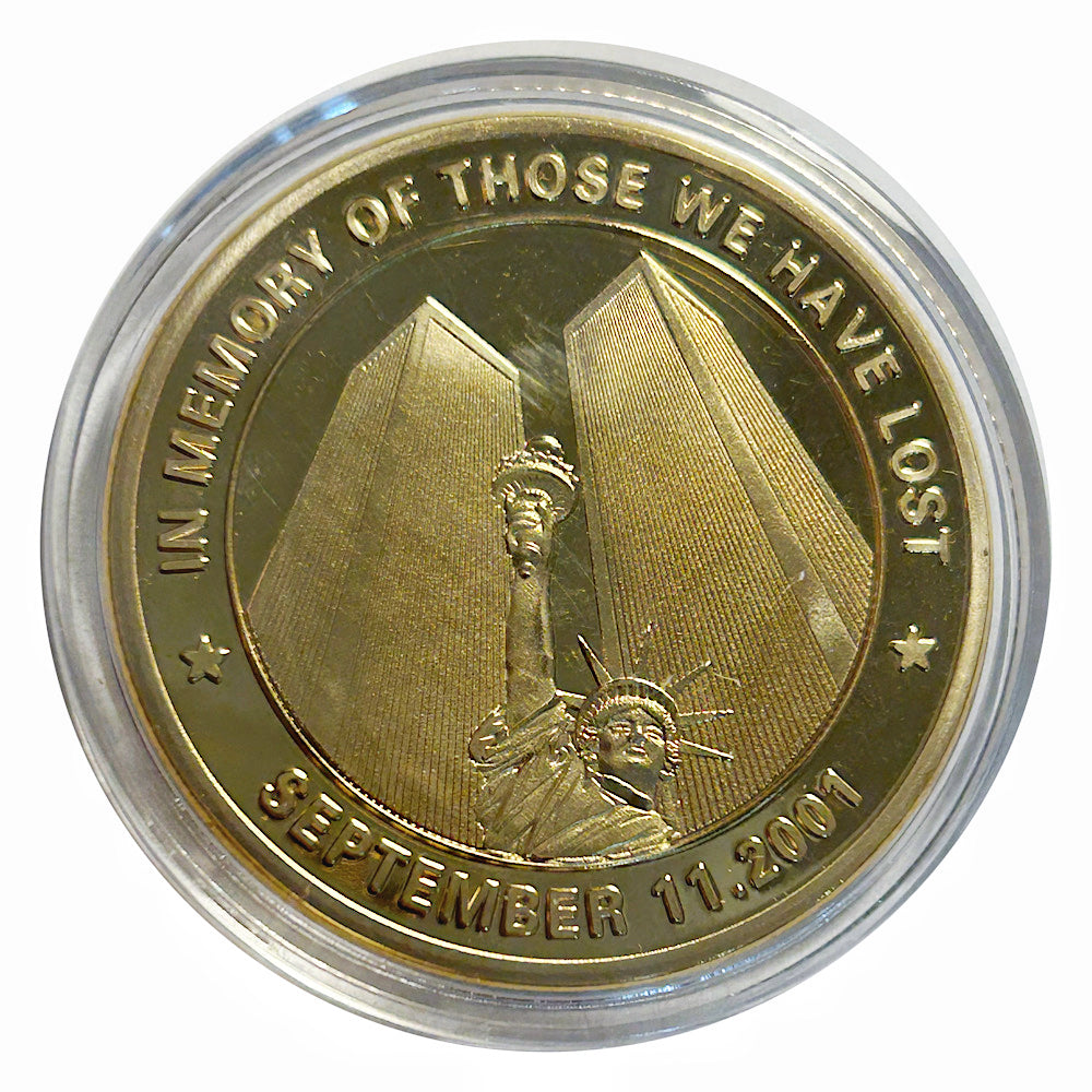Lucky Craft Coin 9/11 Memorial Twin Towers  Medal in Capsule