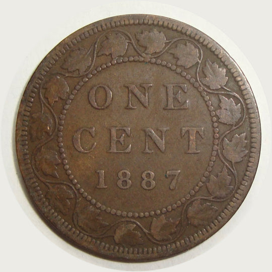 1887 Queen Victoria large one cent high grade VG