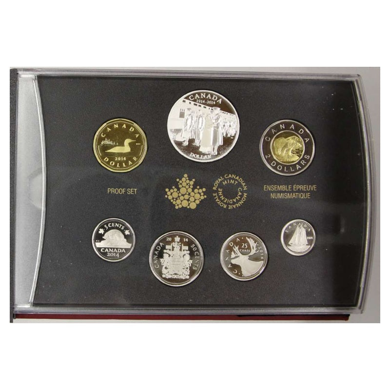 2014 Canada RCM Silver Dollar Proof Set WWI Centennial 7 Coins