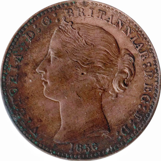 1856 Nova Scotia 1 Penny Trade Token EF