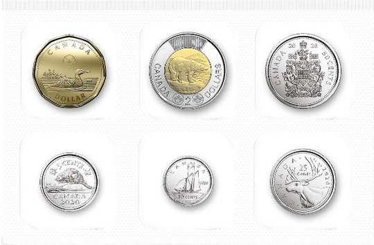 2020 Canada Base Metal Set Classic Uncirculated Coin Set, 6-coins