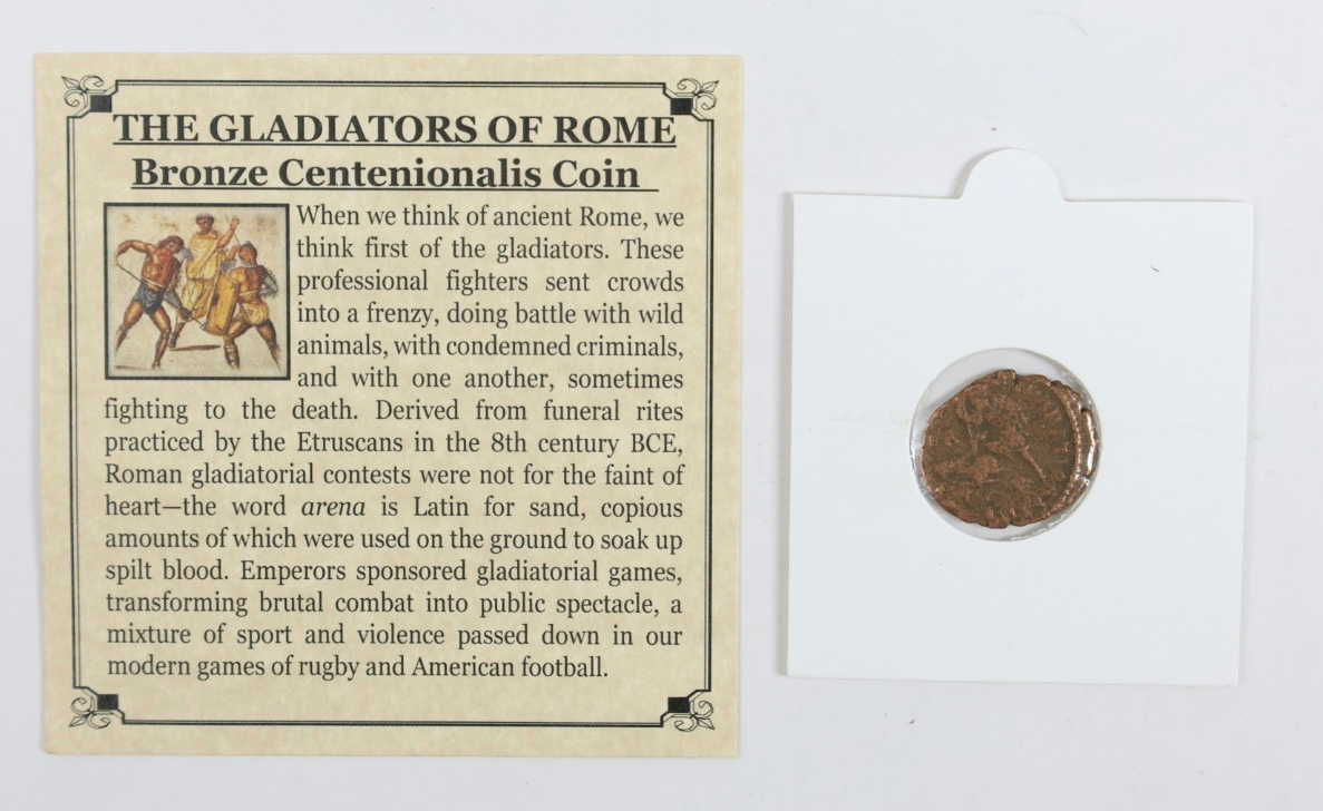 Ancient Roman Bronze Coin AD 306-410 First Christian Empire 1600+ Years Old