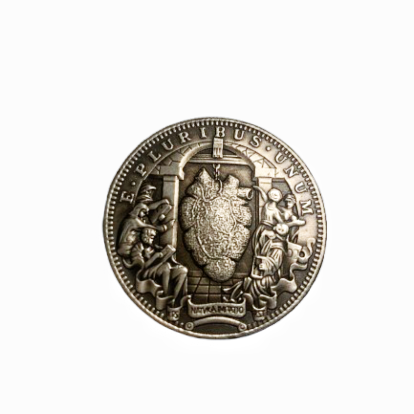 Copper Craft  Coin “ Anatomical Heart “40mm Hobo Nickel Big Coin