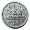 Pièce canadienne de 5 cents en nickel castor de 1942 (circulée) VF