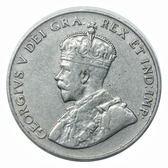 Pièce canadienne de 5 cents en nickel castor de 1928 VF