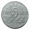1934 Canadian 5-Cent Beaver Nickel Coin(Circulated) VF