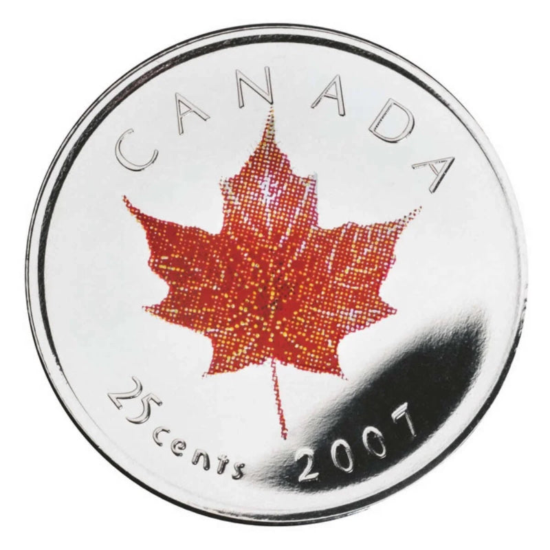 2007 Commemorative 7- Coin Set with Coloured Coin Oh Canada!