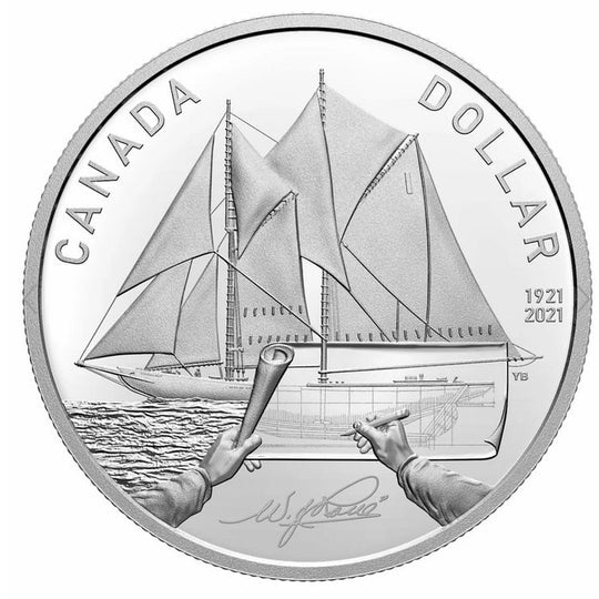 2021 Canada $1 Bluenose Centennial Fine Silver Proof Dollar – RCM
