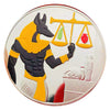 Lucky Coin Anubis Weighing  Gift Colored in Protective Plastic Capsule