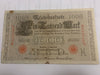 1910 GERMAN 1000 MARK BANKNOTE-RED SEAL-VG Condition