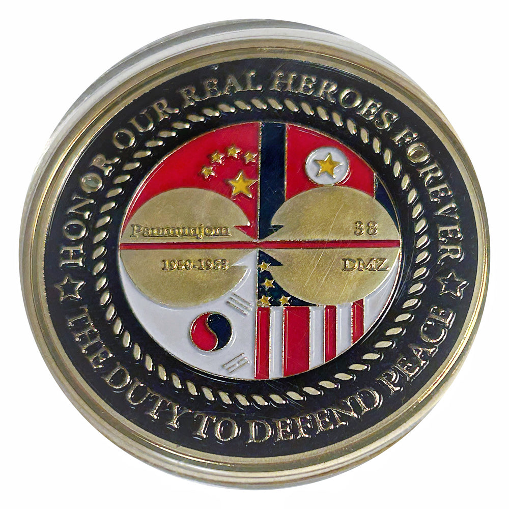Lucky Craft Colored Coin Korean War Veteran Commemorative  in Capsule