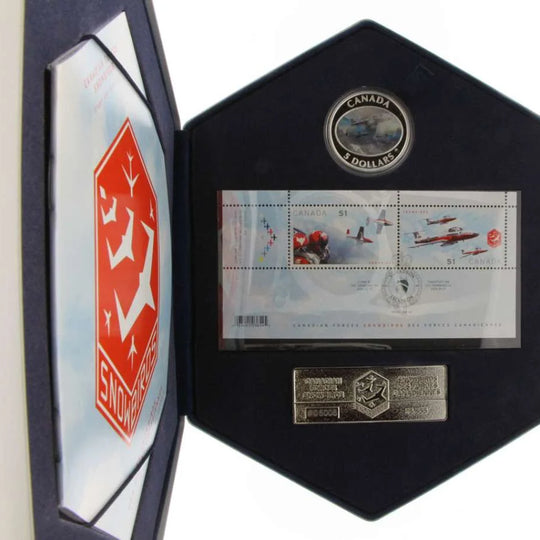 2006 Canada $5 Canadian Forces Snowbirds Silver Hologram Coin and Stamp Set