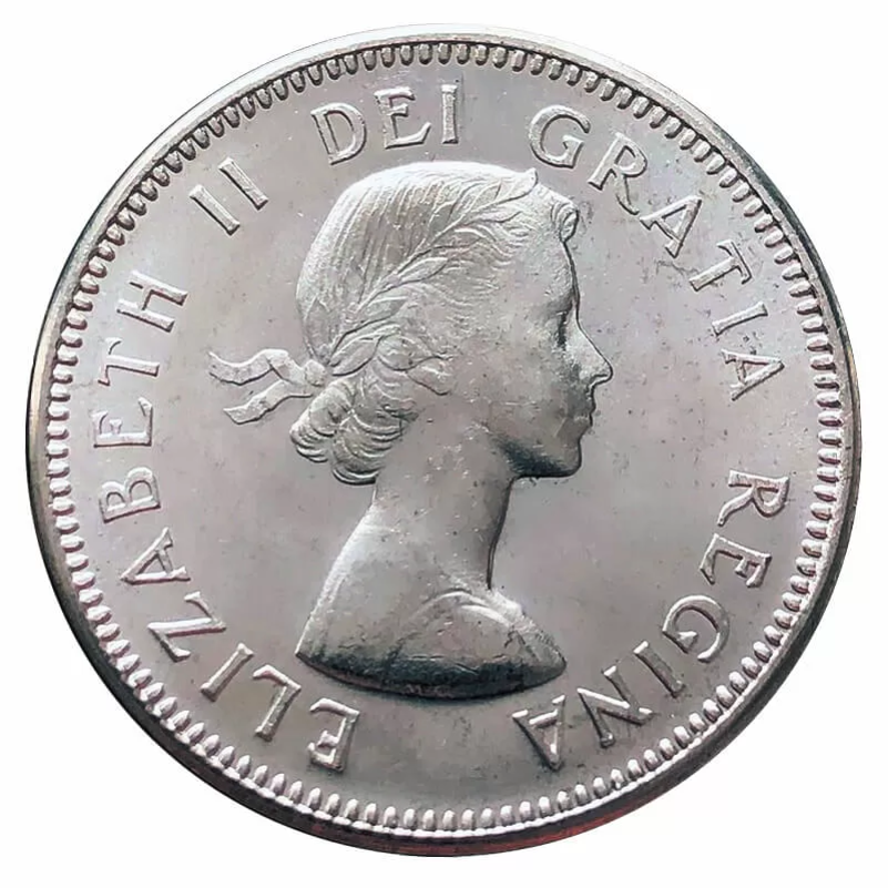 Pièce de 5 cents en nickel canadien de 1963. Canada Five Cents Castor BU