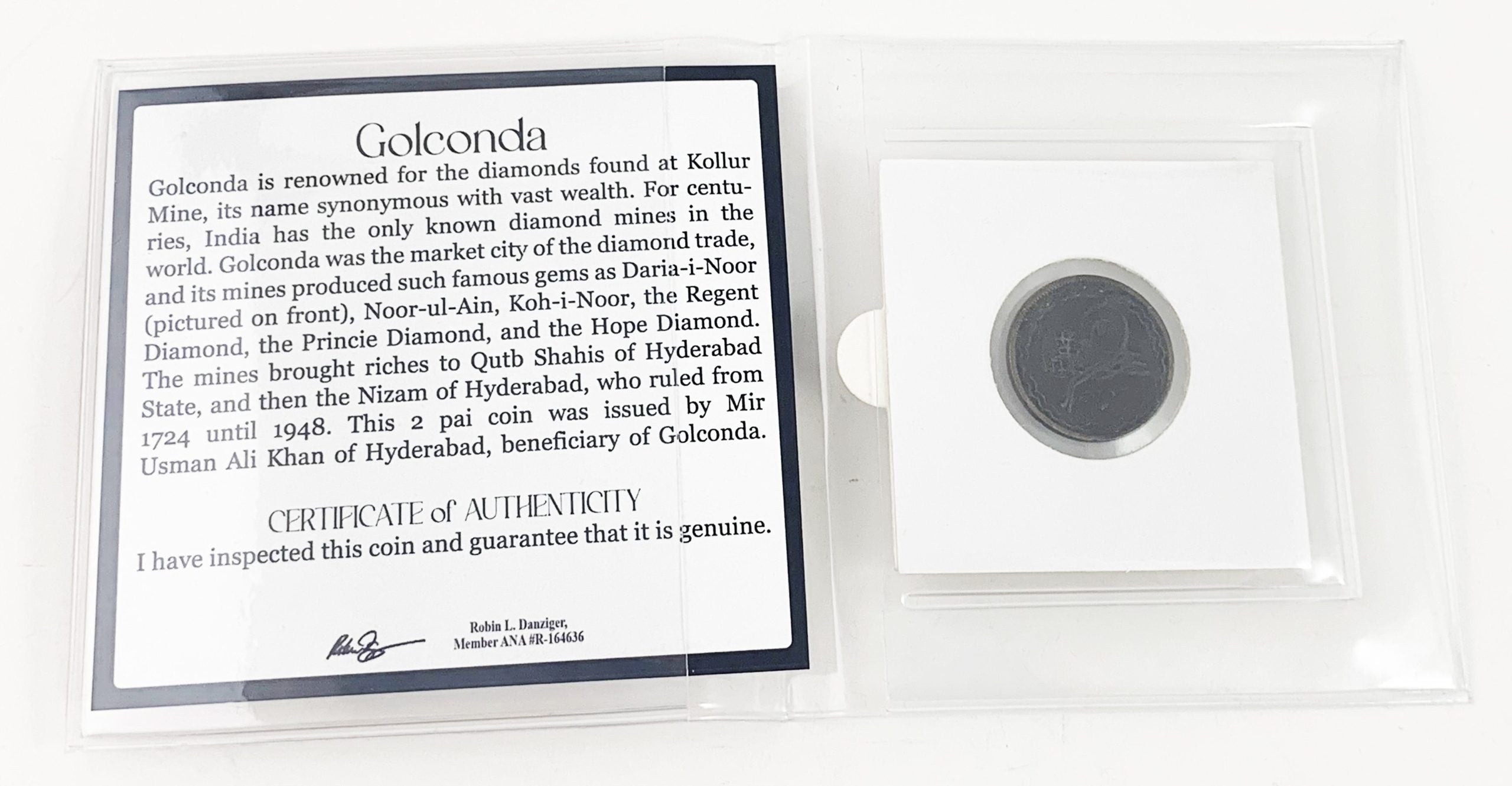 Golconda Land of Diamonds – Historic Hyderabad 2 Pai Coin Mini Album