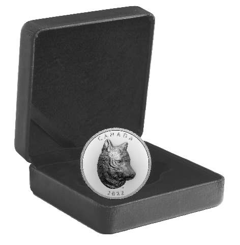 2022 Canada Silver  $25 Timber Wolf, Extraordinary High Relief