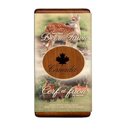 2005 Canada $5 White-Tailed Deer and Fawn .9999 Silver Proof Coin