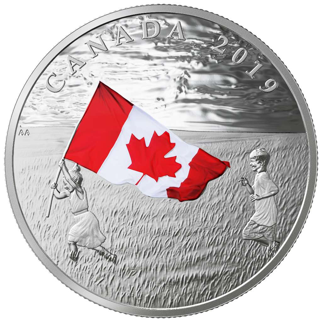 2019 Canada Silver  $20 The Canadian Flag 1.009oz