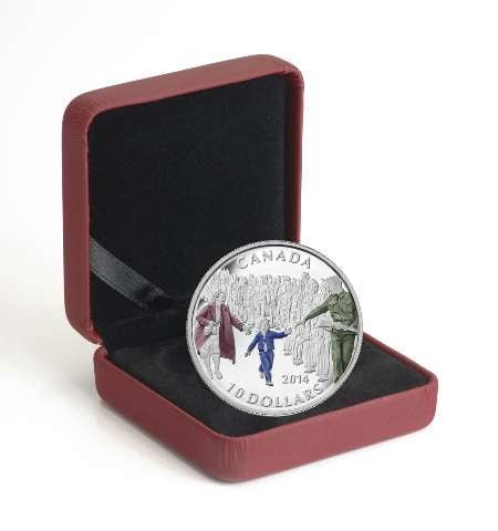 2014 Canada $10 Wait for Me Daddy WWII .9999 Silver Coloured Proof Coin