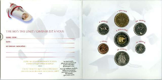 2005 Canada Graduation 7-Coin Uncirculated Gift Set in Presentation Folder