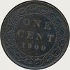 1900 Canada  plain No H Victoria Queen Large Penny Coin VG
