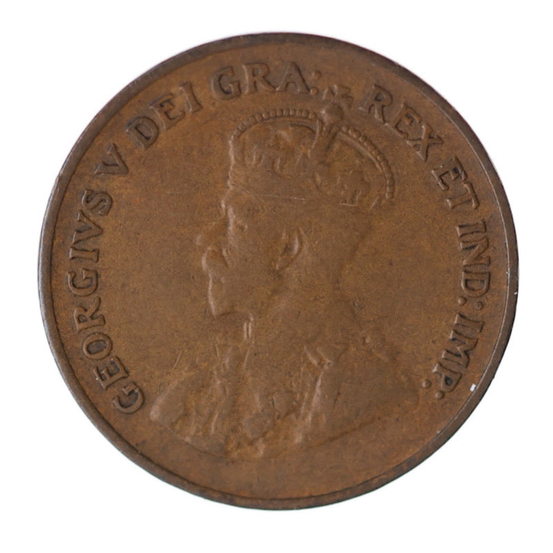 Canada 1925 1 Cent Small Penny Coin - Rare Date Clé Petit Cent - Roi George VI Faible Monnaie Haute Qualité