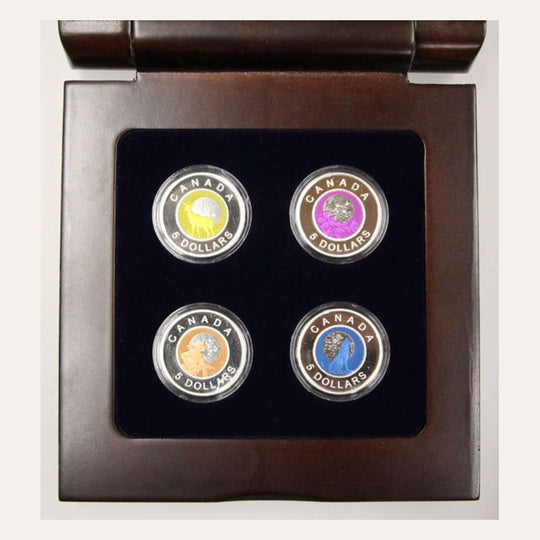 2011 Canada Full Moons Algonquin Silver Niobium 4-Coin Set RCM