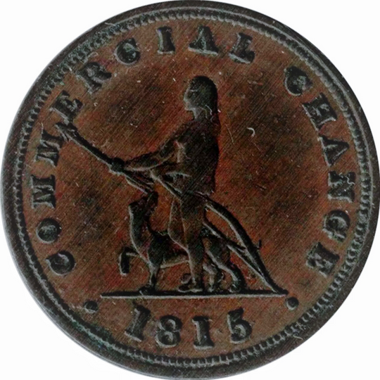 1815 Nova Scotia  0.5 Penny Trade Token Commercial Change Half Penny