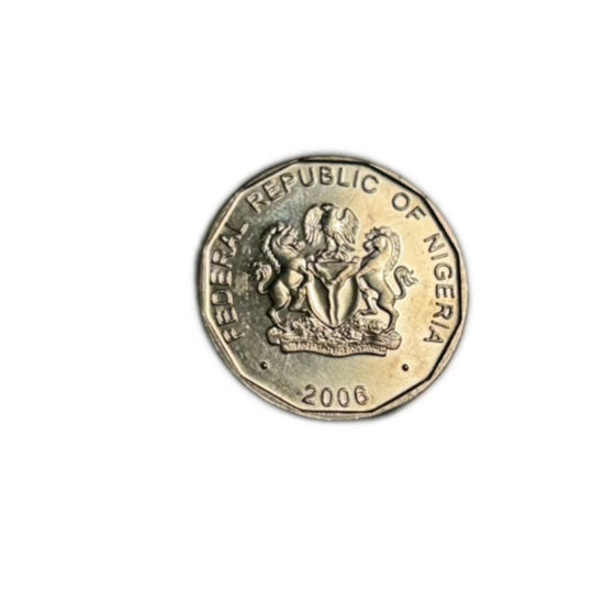 2006 Nigeria 50 kobo Corn nice coin