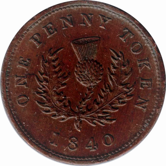 1840 Nova Scotia 1 Penny Trade Token