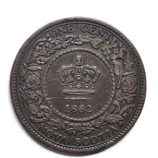 Canada Copper 1862 1 cent Nova Scotia VG