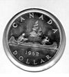 1962 Canadian Silver Dollar Coin  MS60