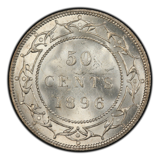 1898 Canada Silver 50 cents Newfoundland (Victoria) Coin VG