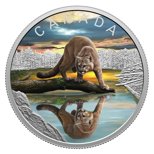 2024 Canada Silver  $20 Cougar - Wildlife Reflections PF 1.009oz, .9999