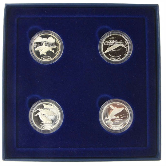 1998 Discovering Nature—Ocean Giants 4-Coin Silver Set