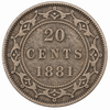 1881 Newfoundland 20 Cents Queen Victoria .925 Silver Canada VG