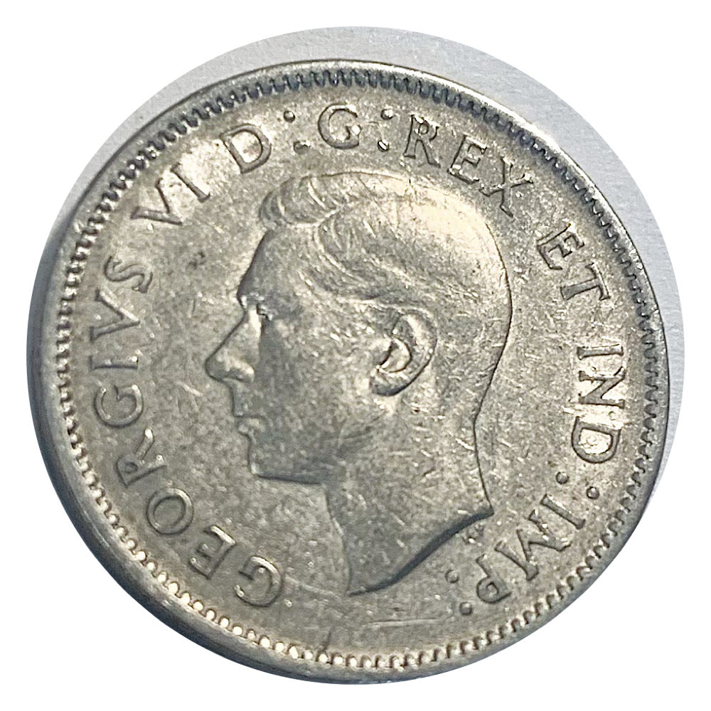 1949 Canadian 5-Cent Beaver Nickel Coin(Circulated) VF